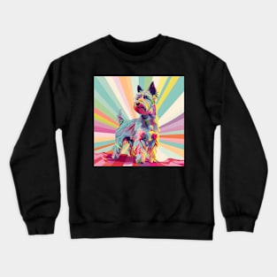 Scottish Terrier in 80's Crewneck Sweatshirt